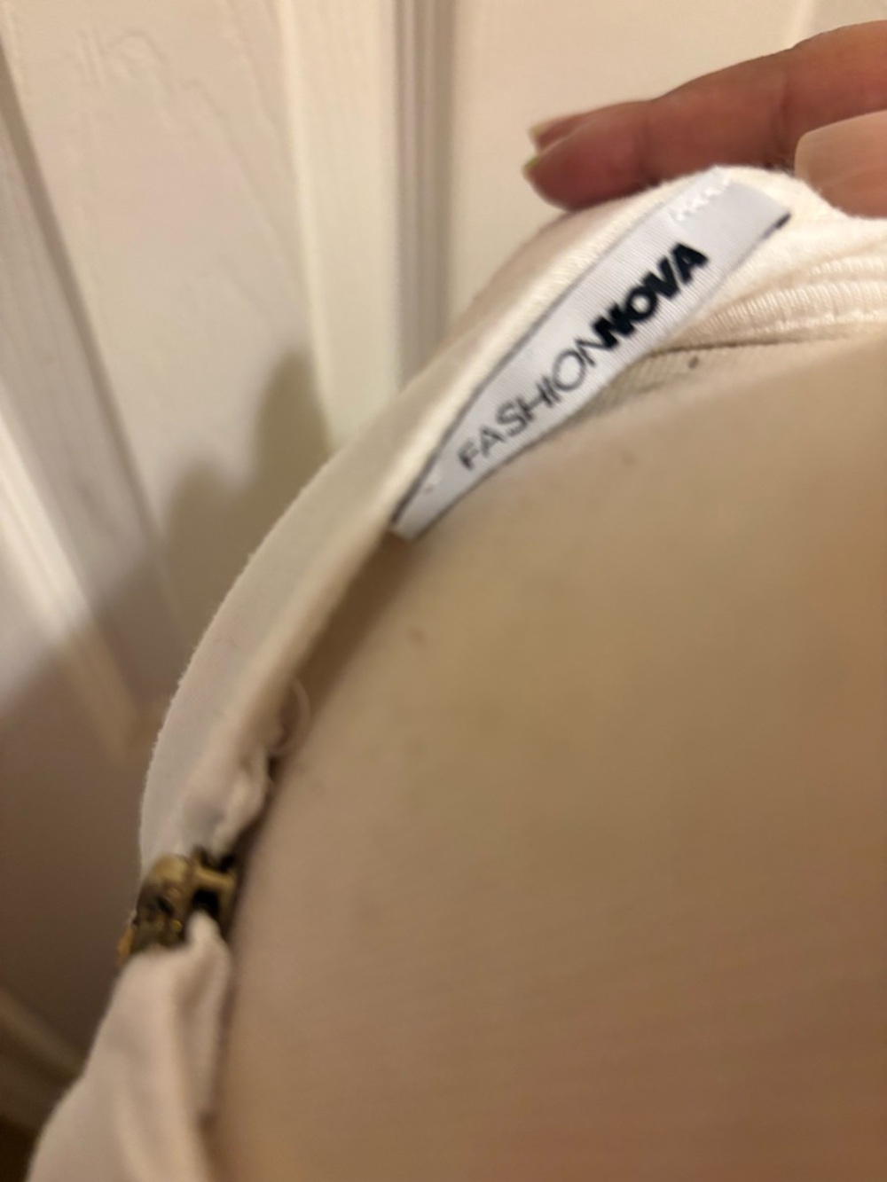 Fashion Nova Halter Top Knotted White Midi Dress - Picture 5 of 8